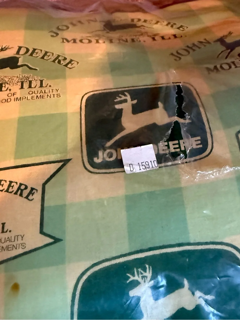 John Deere decorative throw
